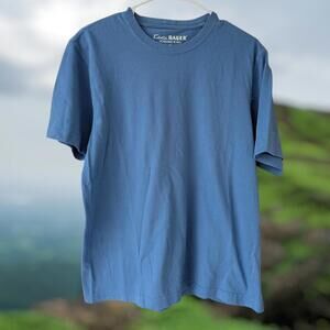 Eddie Bauer Men's Small Blue Cotton T-Shirt Essential Short Sleeve Gorpcore Tee